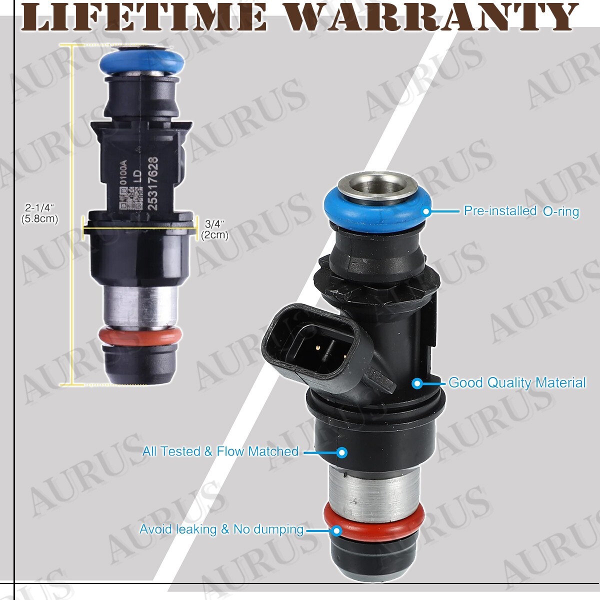 8 OEM Delphi Fuel Injectors OEM 17113698 25323974 25320287 17113698 25317628