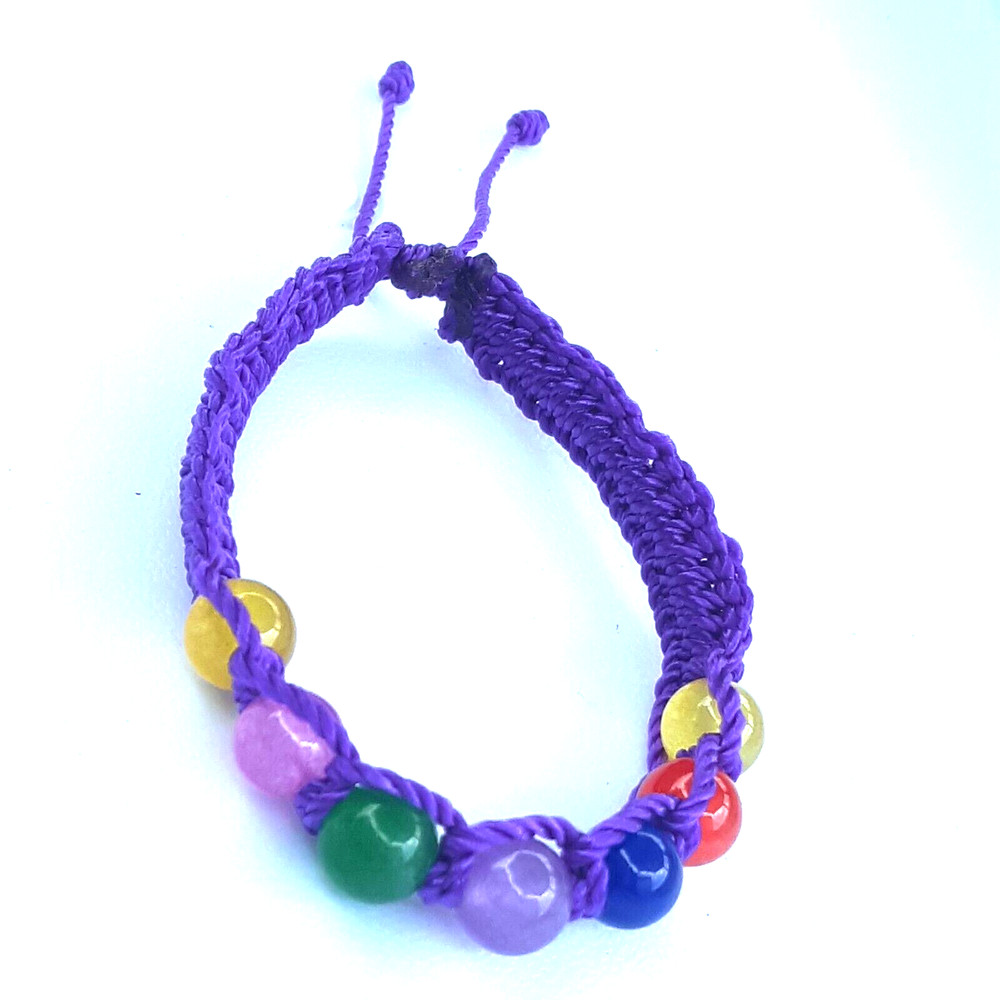 Protection Bracelets 7 Chakras in Purple String
