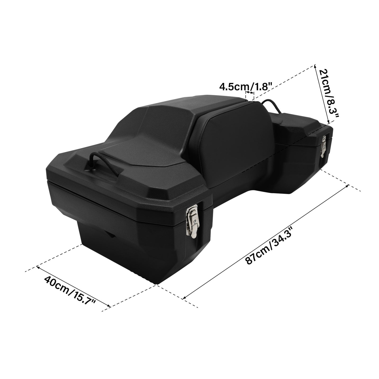 82L ATV Rear Seat Cargo Storage Helmet Box Trunk Box Luggage Lounger Waterproof