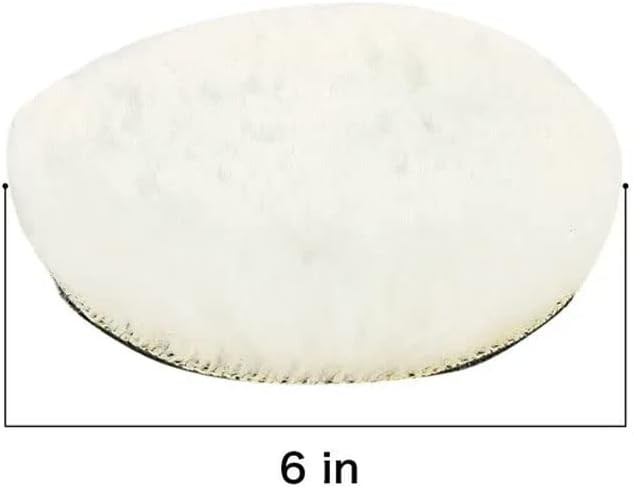 5PCS 6" Buffing Polishing Pad Wool Wheel Mop Kit For Car Polisher Drill Adapter