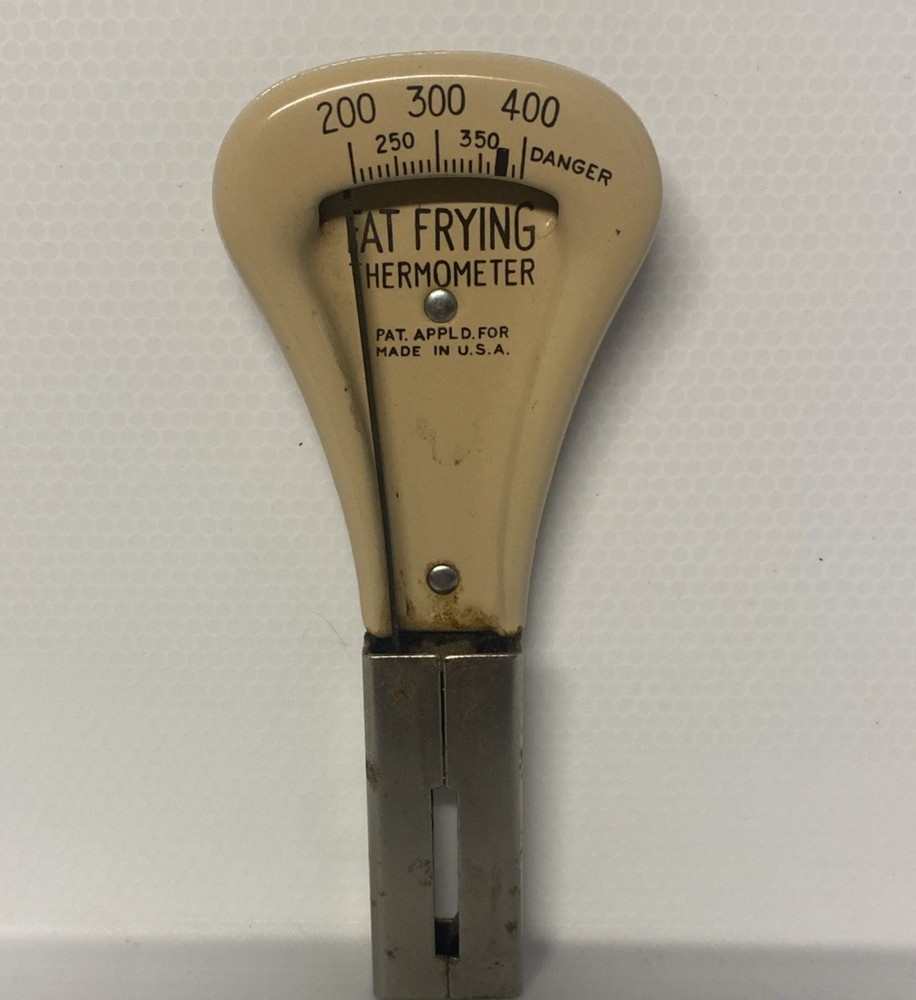 Vintage Enameled Fat Frying Thermometer