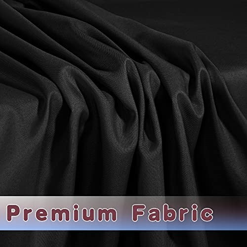 2 Pack Square Fitted Table Covers - 38 x 38 Inch - 38 Square| 2 Pack Black