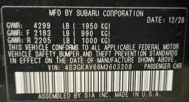 Camera/Projector Camera Windshield Mounted Eye Sight Fits 21 IMPREZA 260839
