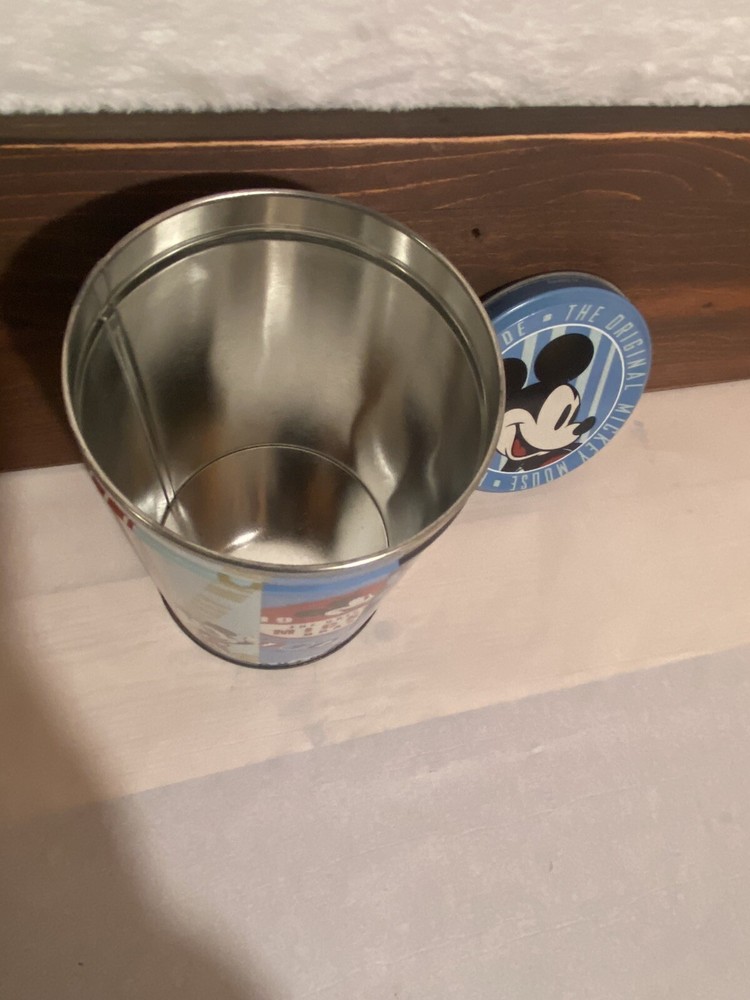 Disney Micky Mouse Collector Tin Box Container 5.5". GREAT COLORS!