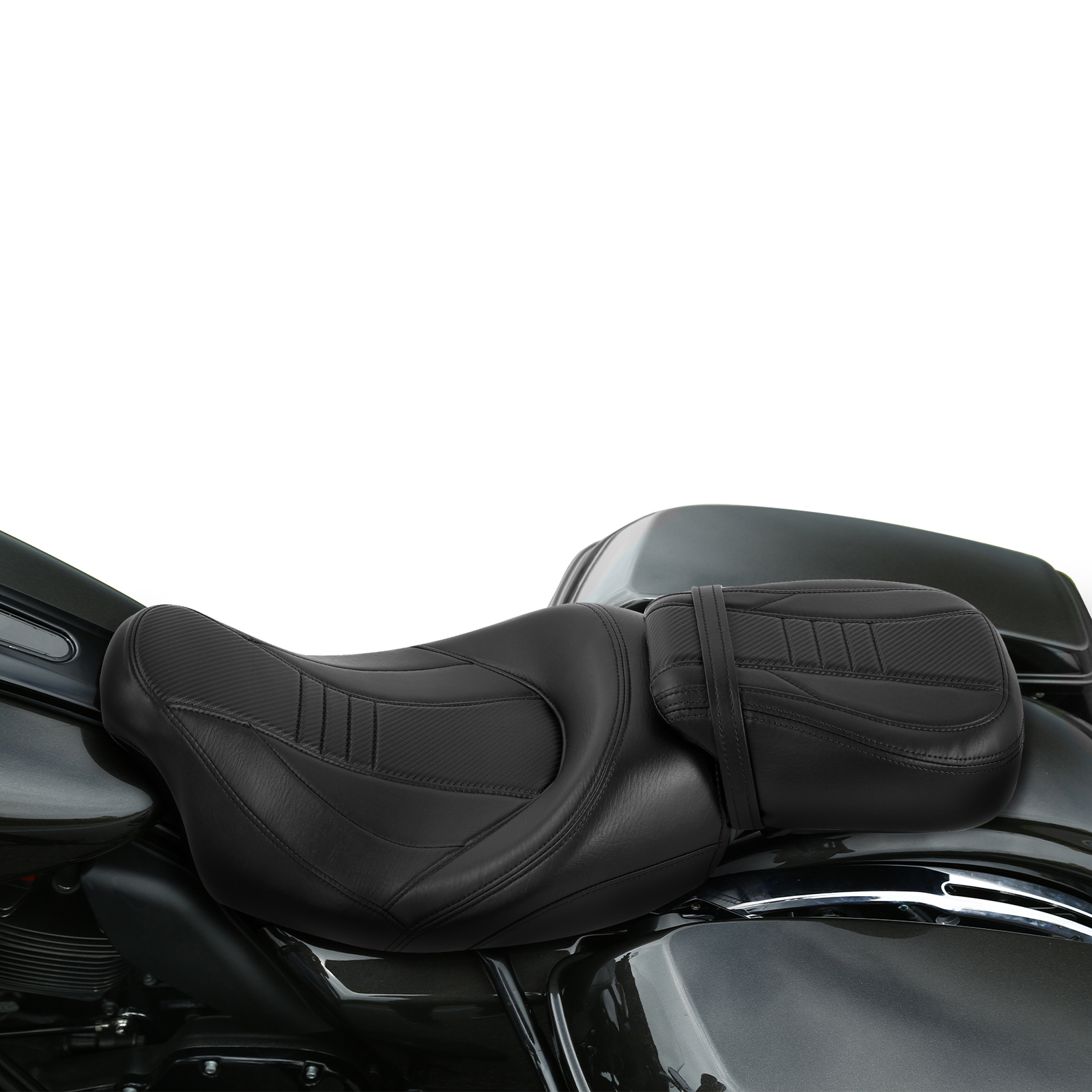 Low-Profile Driver + Passenger Seat Fit For Harley Touring Road Glide 2009-2023