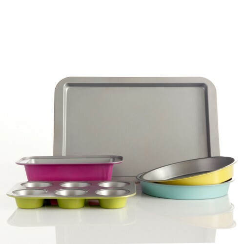 5 Piece Bakeware Set Kitchen Baking Loaf Muffin Pan Cake Pans Cookie Sheet