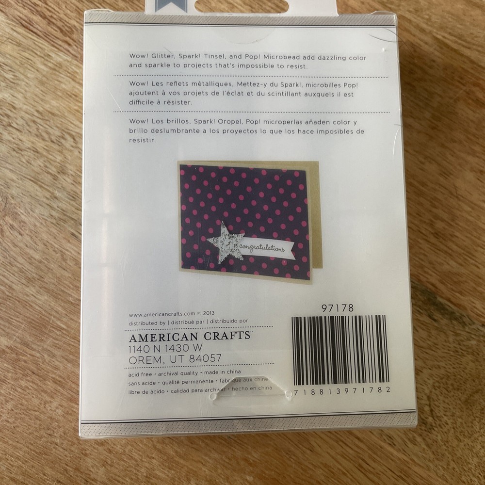 Wow Glitter Microbead And Tinsel. 1 pack (8 pieces)