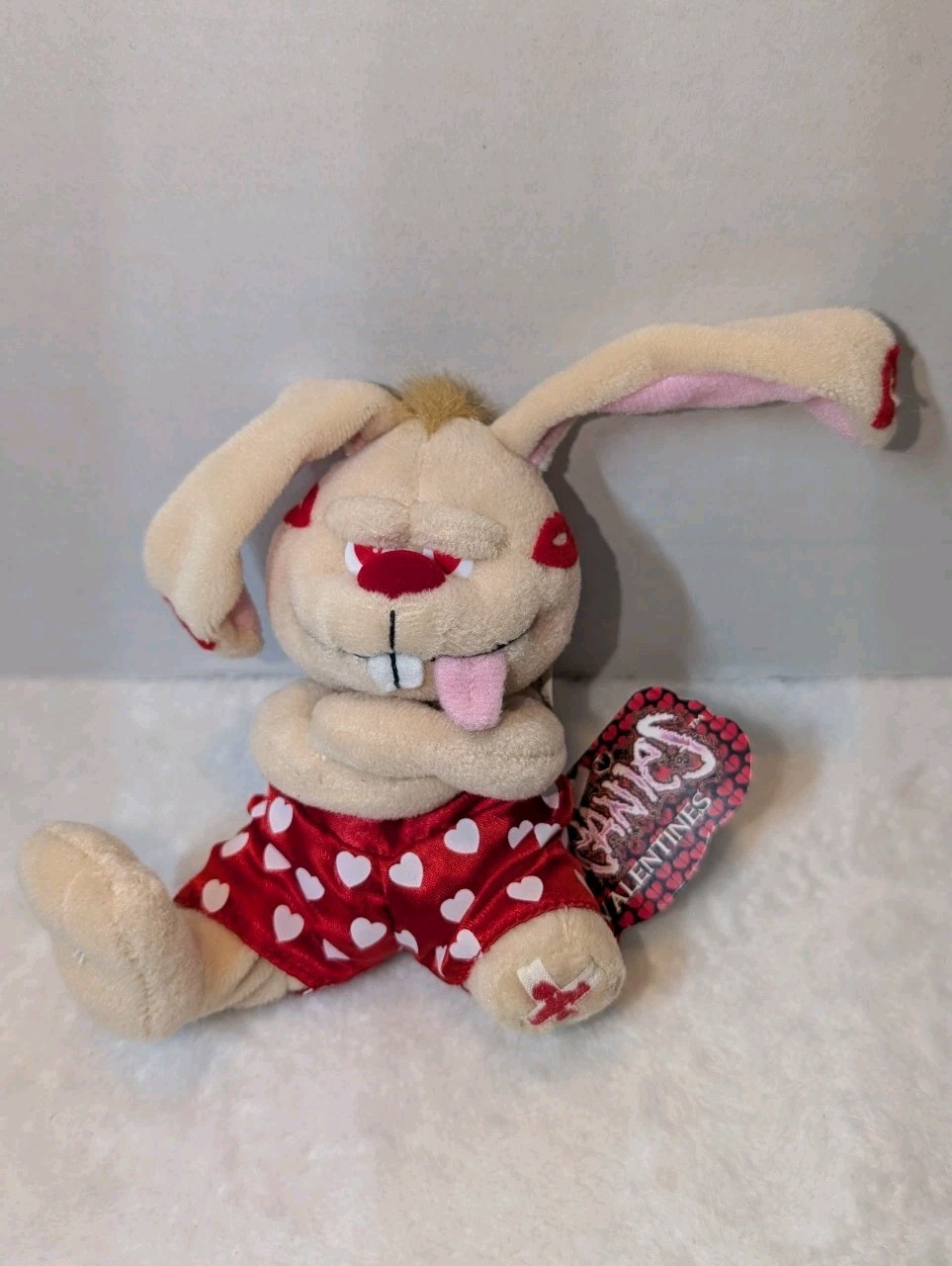 Vintage 90s Meanies Plush Lot 3 Holiday Valentine's Day , Xmas Stocking Stuffers