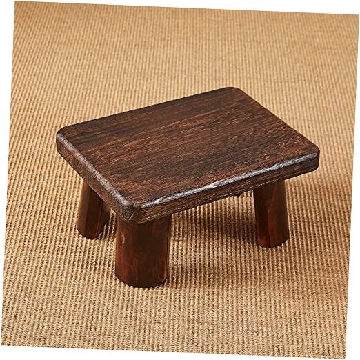 Wooden Stool, Rectangular Bedside Step Stool, Step Ladder for Kitchen &