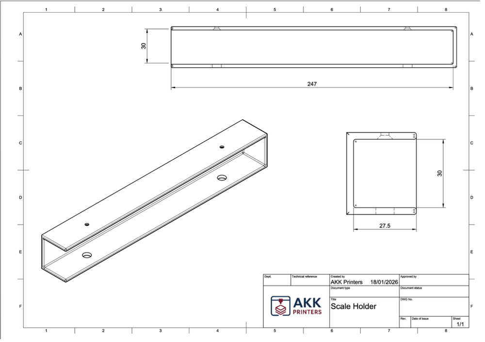 Bathroom Scale Wall Mount - White