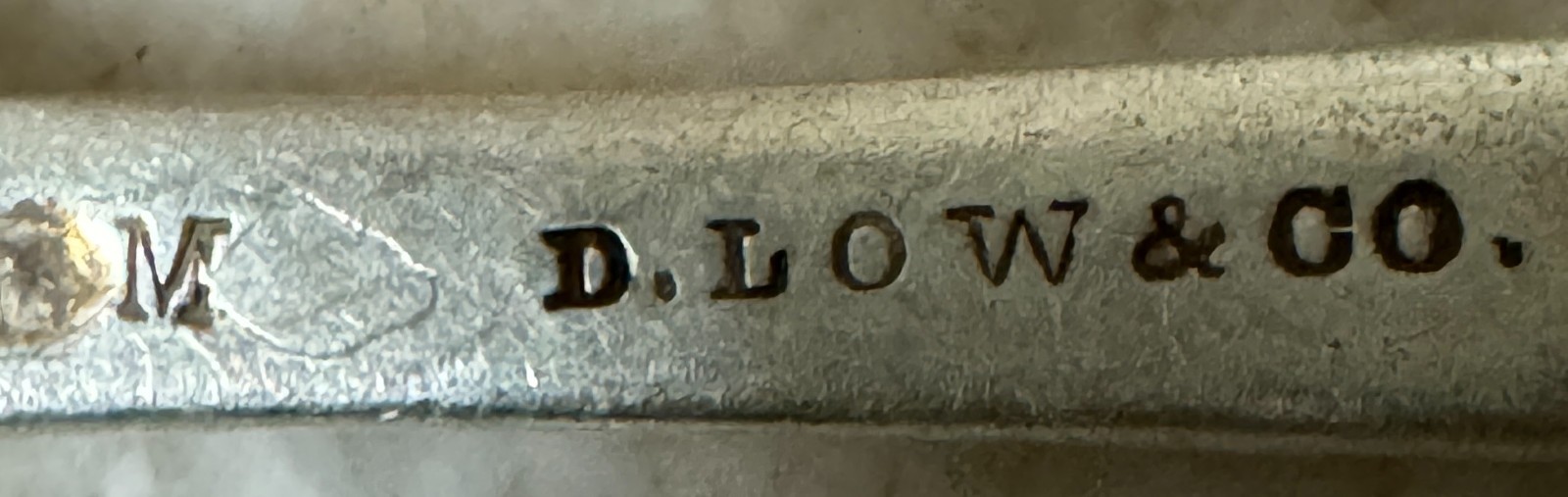 Pair of Antique sterling D. Low & Co. Spoons 7" - 67.3g