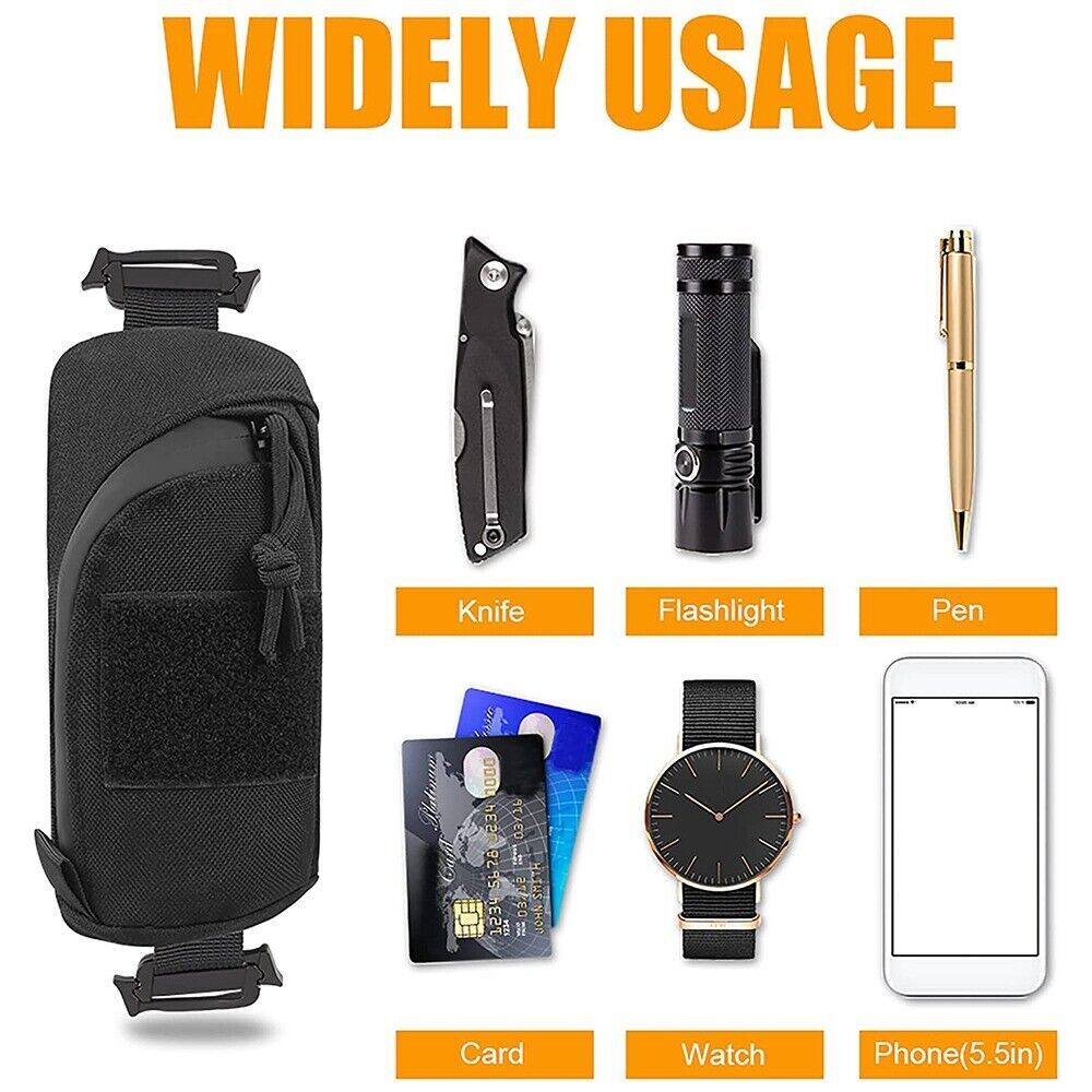 Tactical Backpack Shoulder Strap Accessory Pouch Molle EDC Utility Tools Pocket