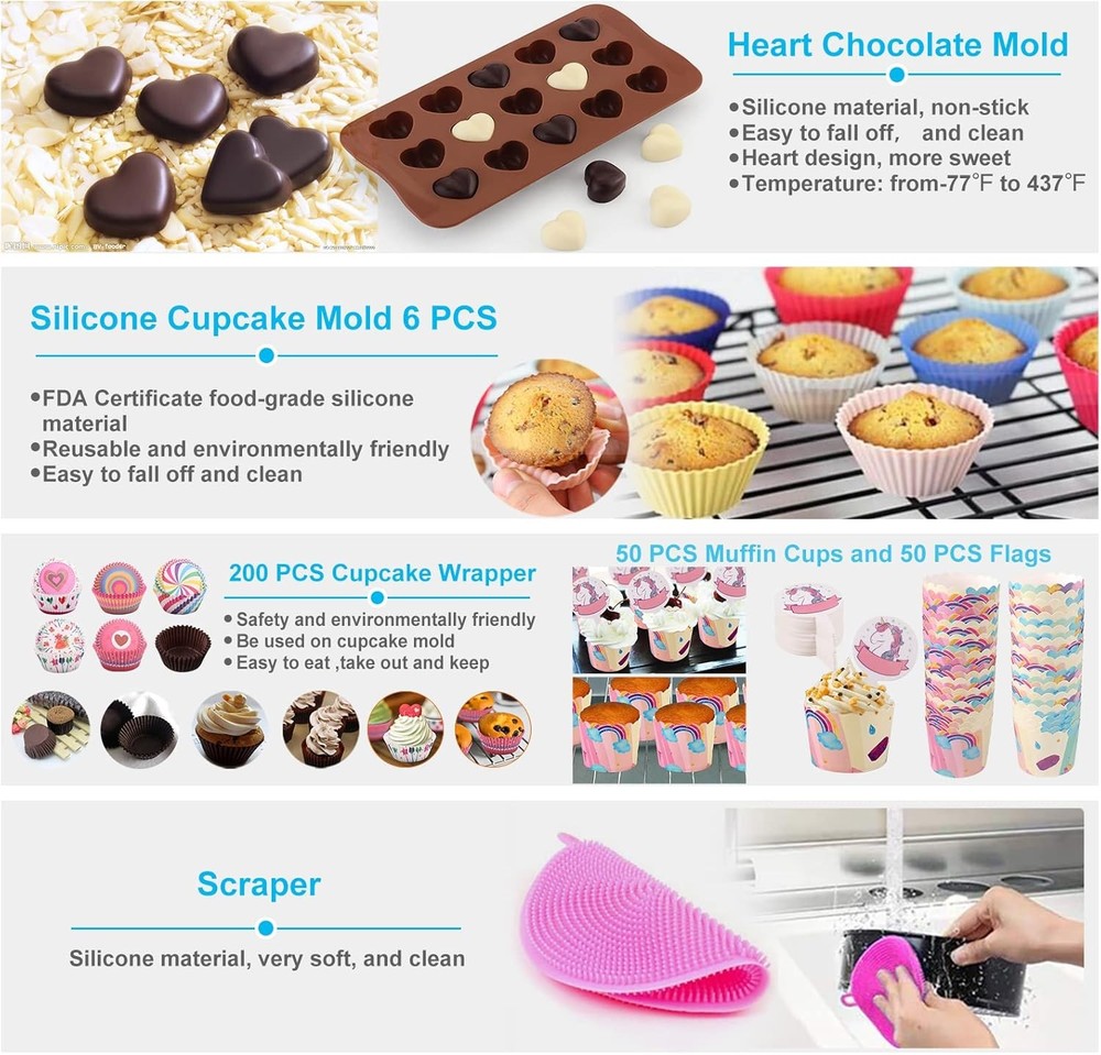 Cake Decorating Kits 567 PCS Baking Set with Springform Pans Set