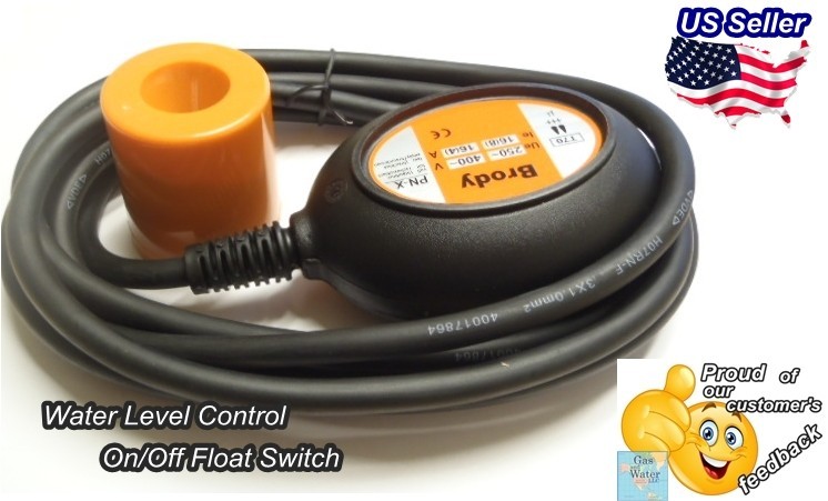 BRODY Float Switch Automatic Water Level Sensor Control with10 ft.cable NC or NO