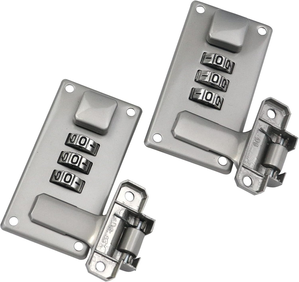 2 Pcs Tool Box Hasp Luggage Combination Lock Briefcase Replacement Lock