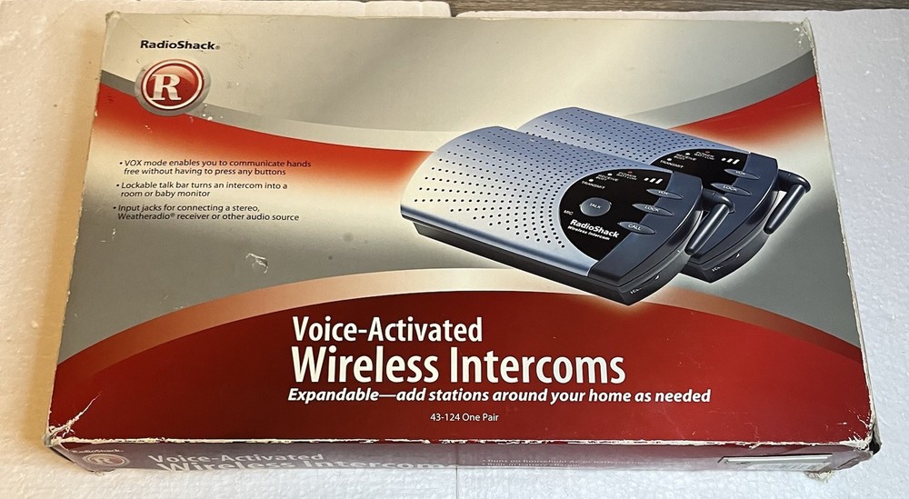RadioShack 900MHz Wireless Intercom System (model 43-124).
