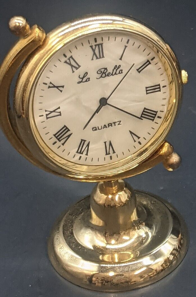 Golden Globe Mini Clock With Base
