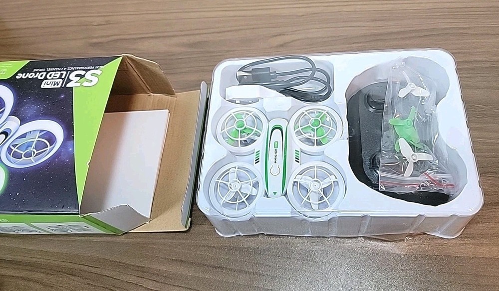 S3 LED Mini Drone RC Quadcopter w/ remote Tested