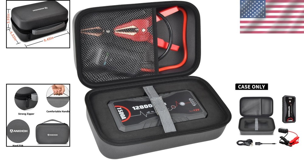 Durable Protective Case for NEXPOW 500A Jump Starter - Splashproof & Organizing