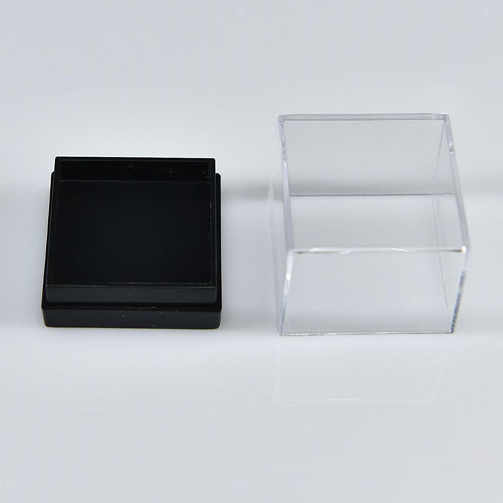 20 Pieces Mineral Display Boxes Showcase Multifunctional Square Dustproof