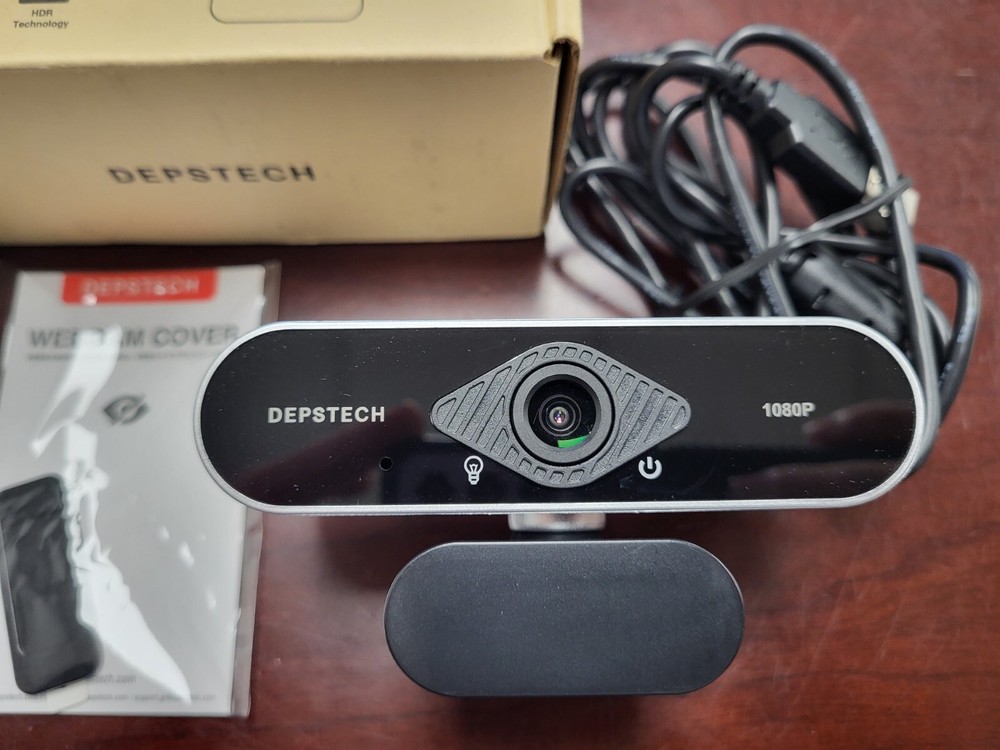 🔥DEPSTECH Webcam with Microphone 1080P HD Webcam with Auto Light Correction🔥