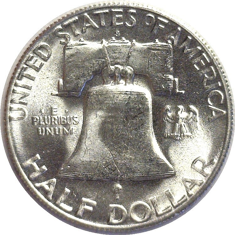 1949-S 50C Franklin Silver Half Dollar Uncirculated