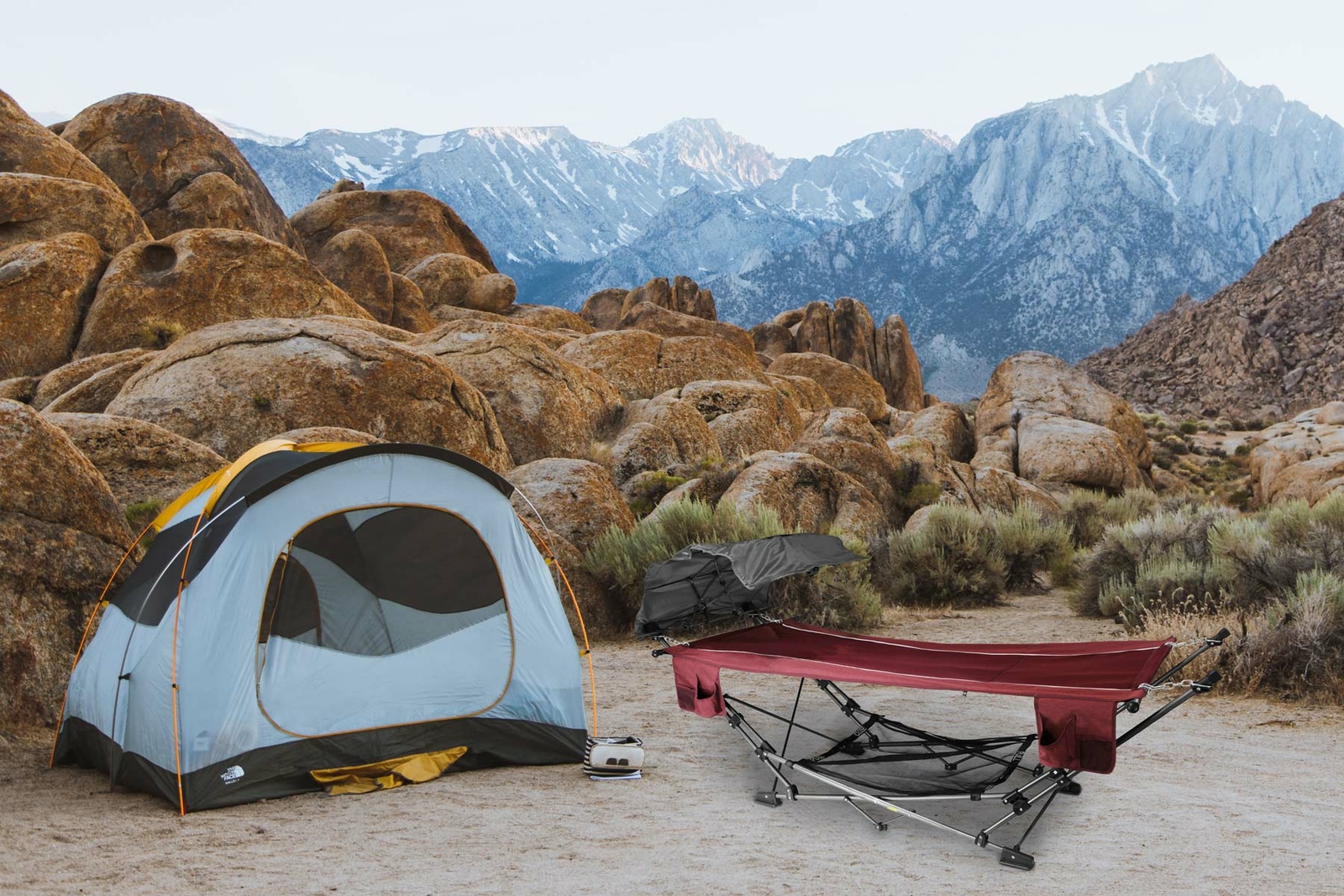 Zenithen Limited Portable Folding Hammock with a Retractable Canopy, Red