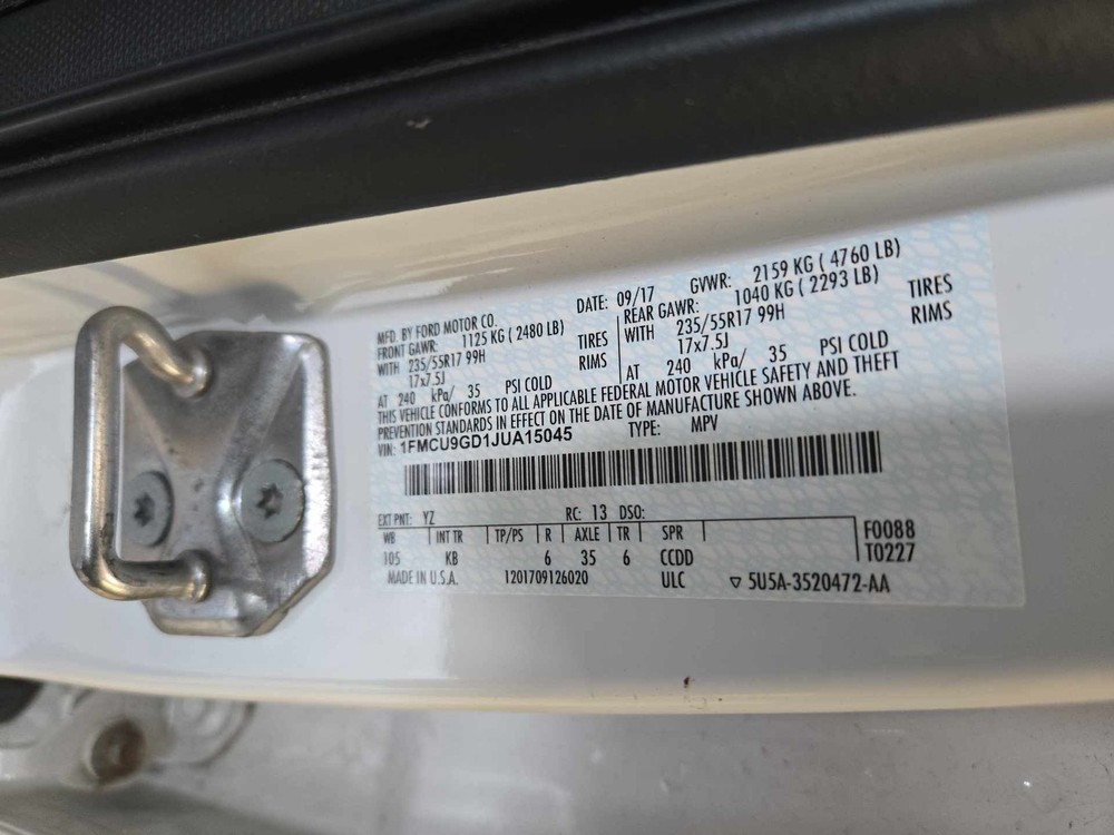 Used A/C Selector Switch fits: 2018 Ford Escape front automatic temperature cont