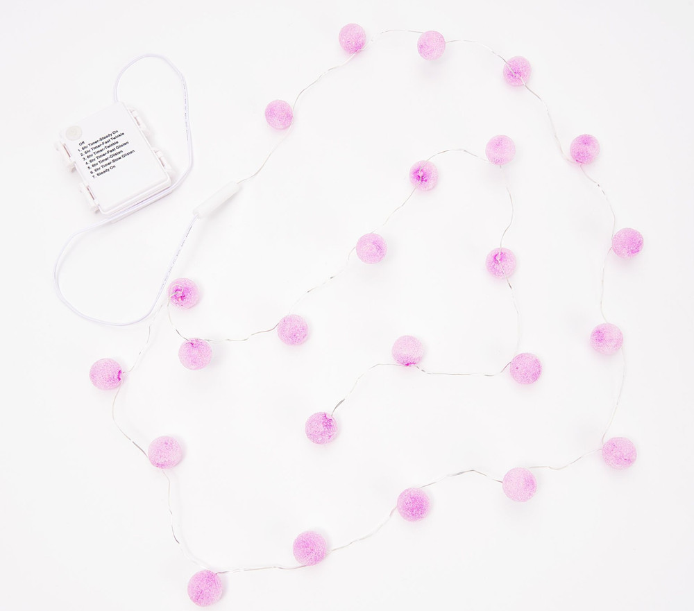 Bethlehem Lights 6' Sugared Spheres Light Strand Lavender