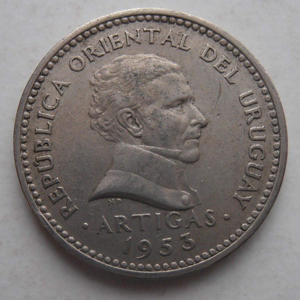 URUGUAY 10 CENTESIMOS 1953
