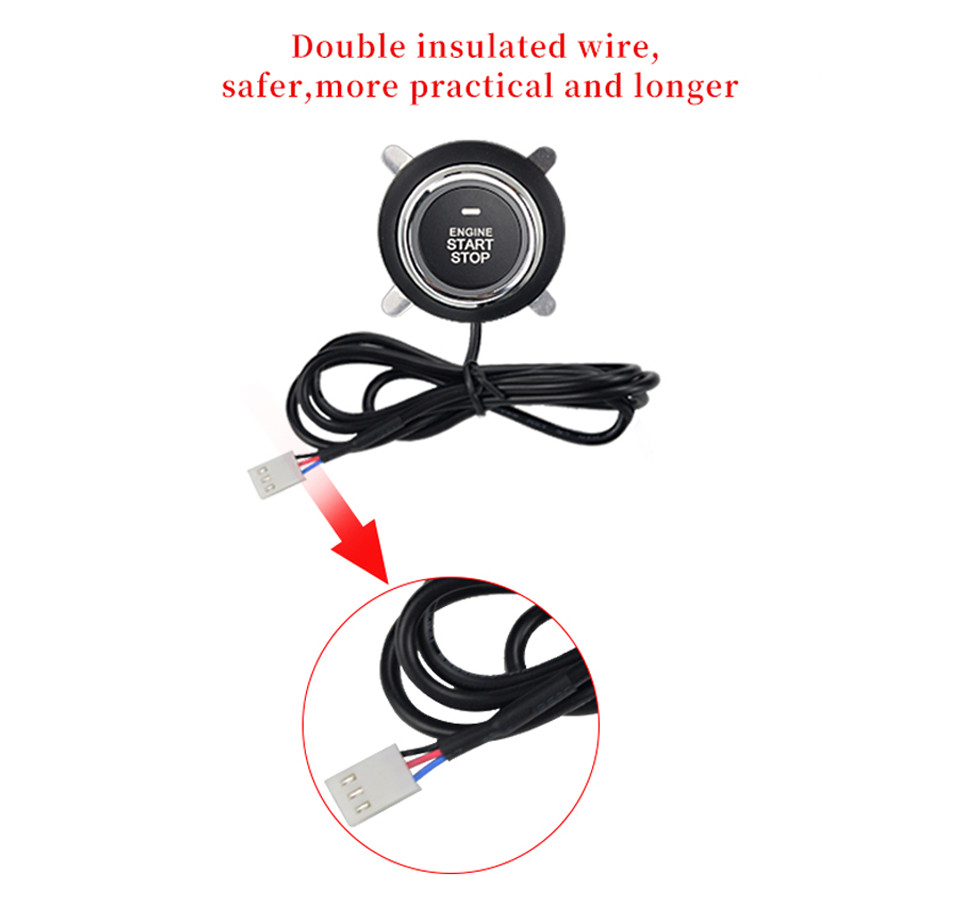 Car Ignition Switch 12v RFID Engine Start Push Button Keyless Entry Starter Kit
