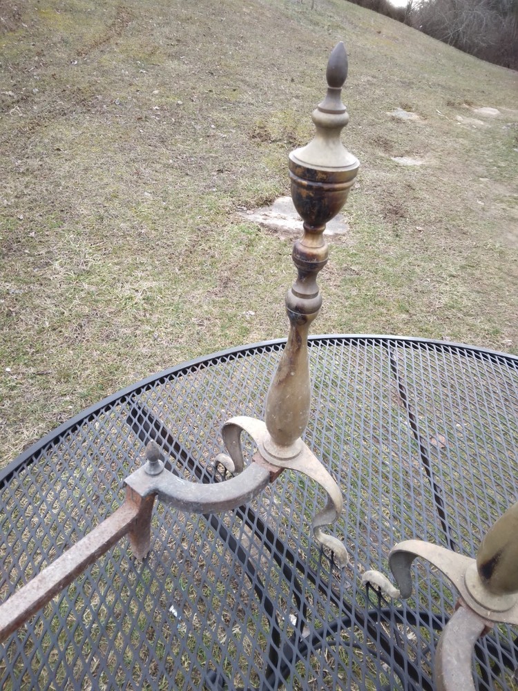 Vintage Brass Andirons