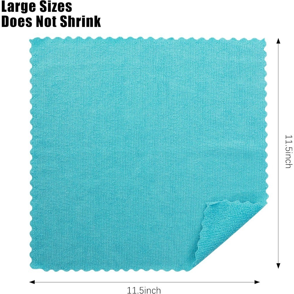 Reusable Microfiber Cleaning Cloths 12 Pack Fast Drying Multi Purpose Towels for