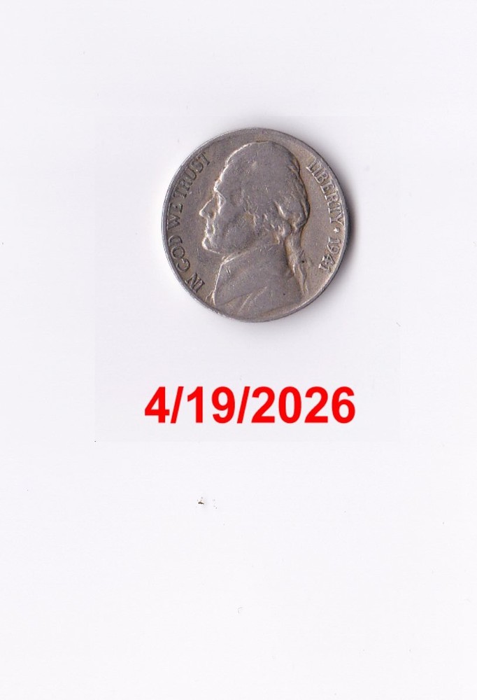 1941S JEFFERSON NICKEL SEMI-KEY!Circulated!