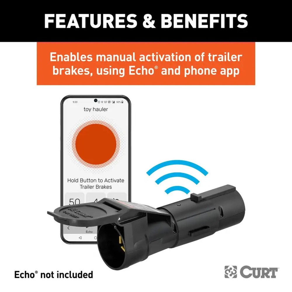 Curt Universal Echo Brake Controller Manual Override Button Clear Plastic 51189