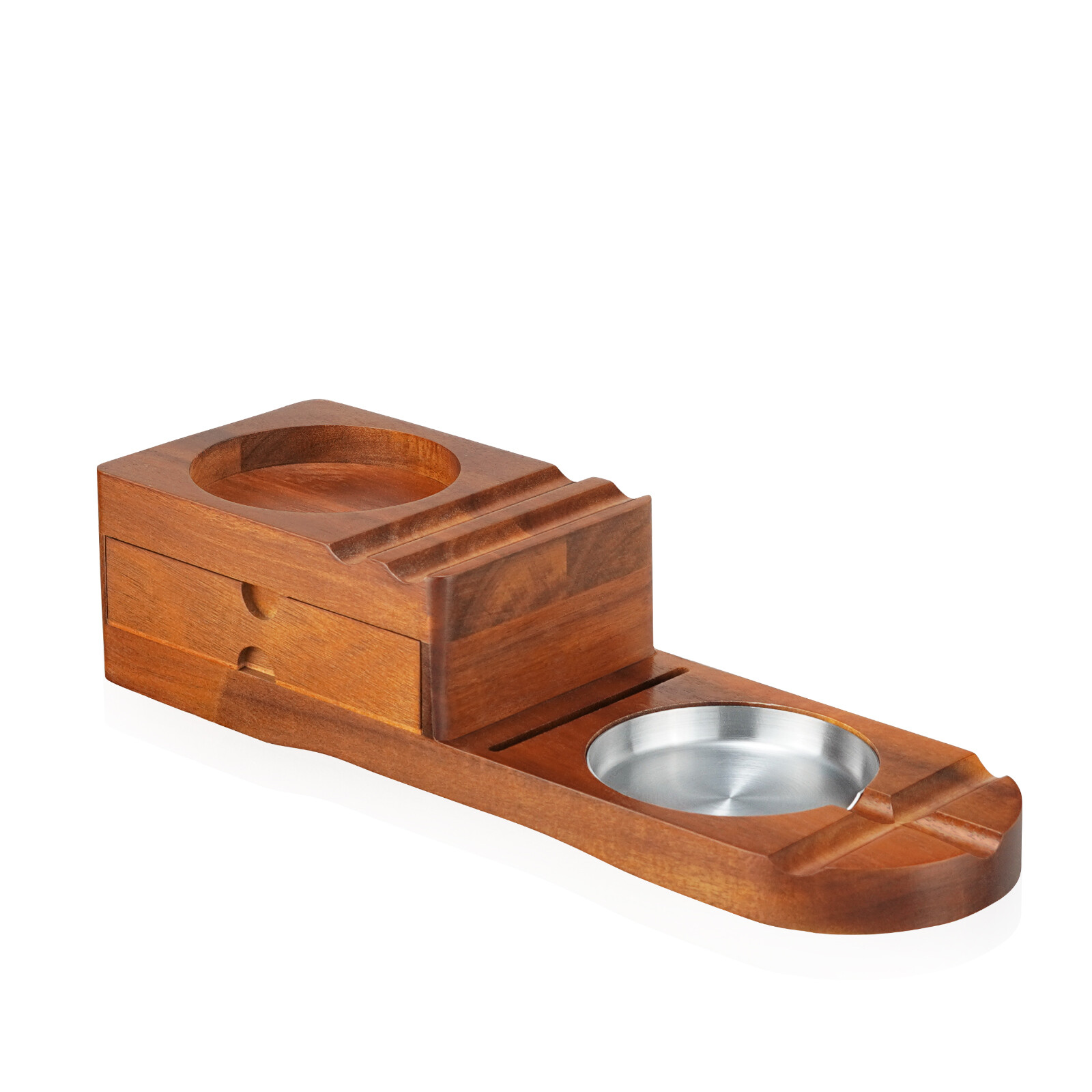 Cigar Ashtray Coaster Whiskey Glass Tray & Wooden Ash Tray