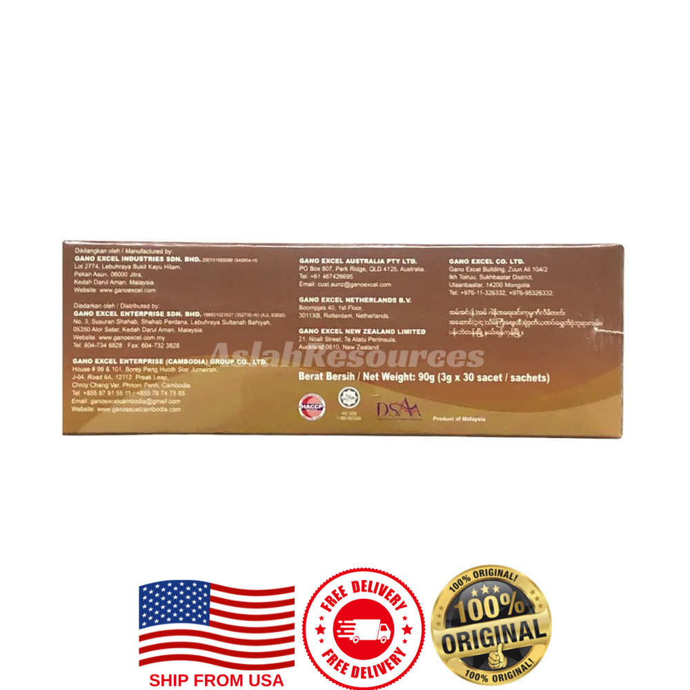 2boxes Gano Excel GanoCafe Classic Ganoderma Premix Coffee 60Sachets ShipFrom US