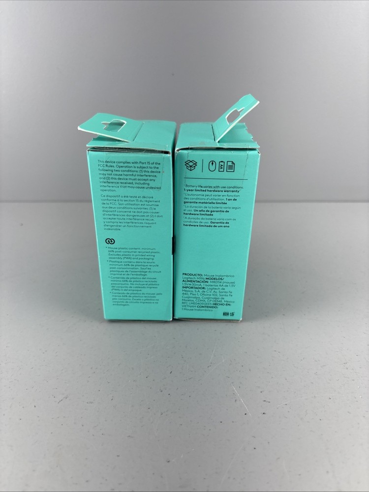 2pk Logitech Wireless Connection Ports M196 Mouse Bluetooth Compact