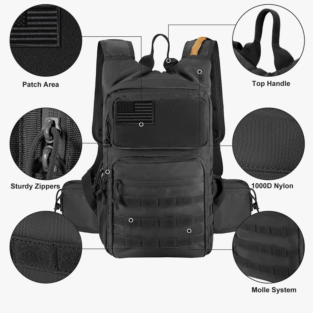 Tactical Hydration Pack Lightweight Insulation Water Backpack Molle... Fast Ship
