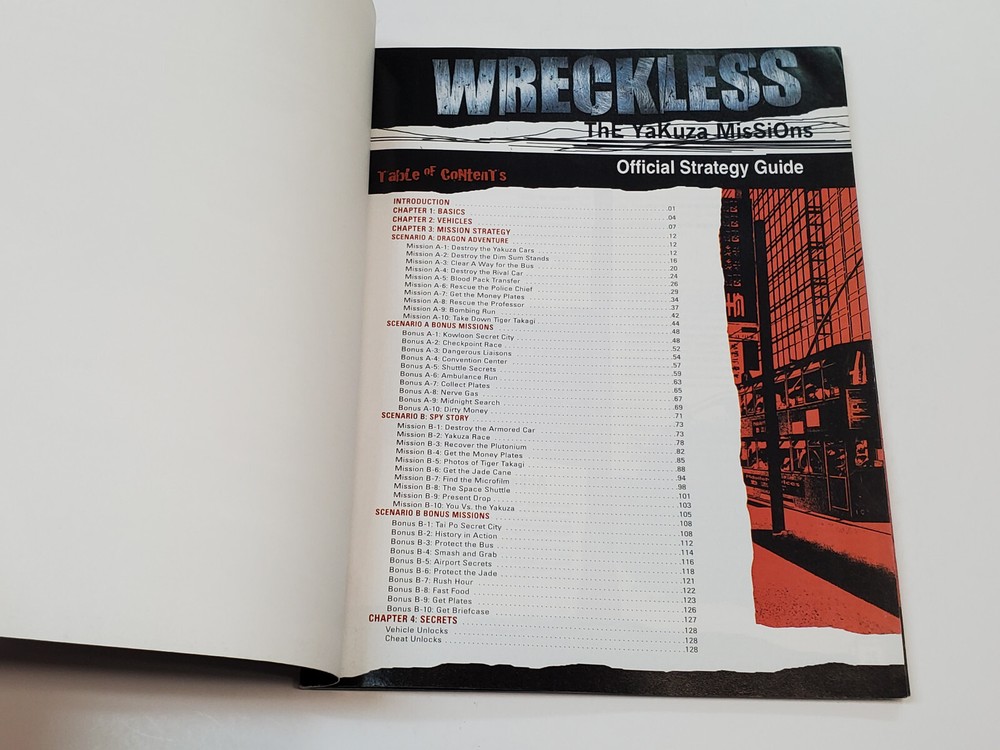 Wreckless Prima Strategy Guide Book *wear
