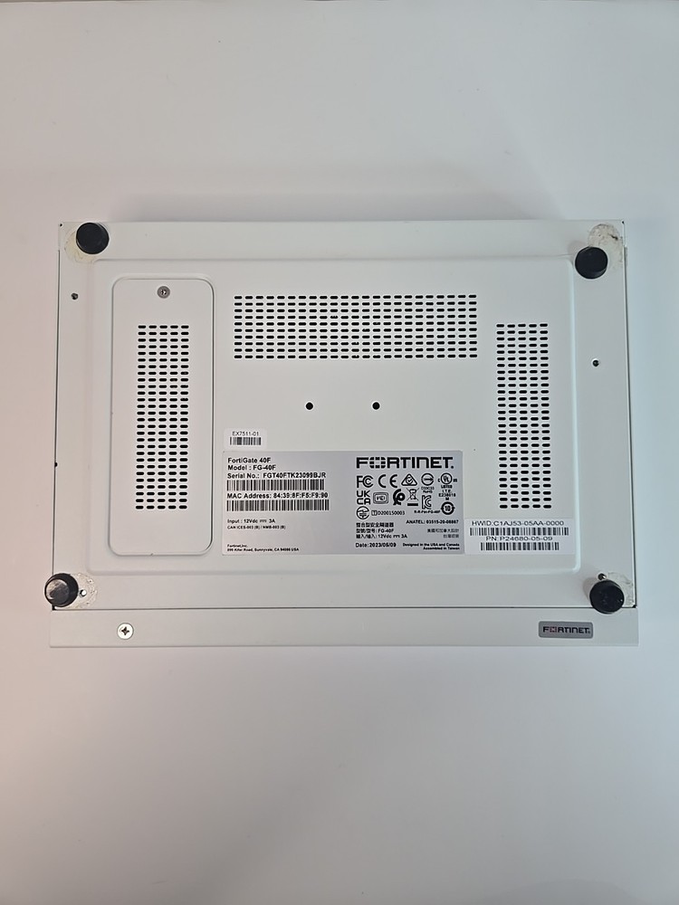 RR | Fortinet FortiGate 40F FG-40F Next Gen Firewall Security Appliance UNTESTED