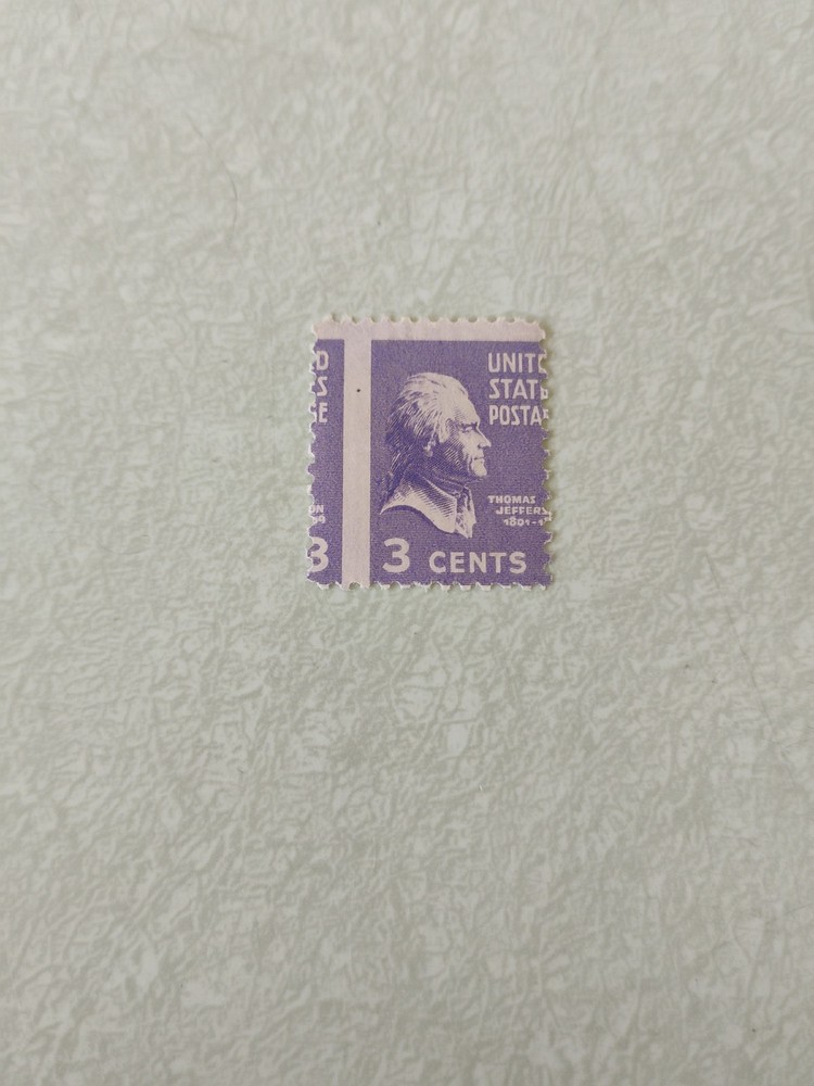 Rare Unused Thomas Jefferson 3 cent stamp Error