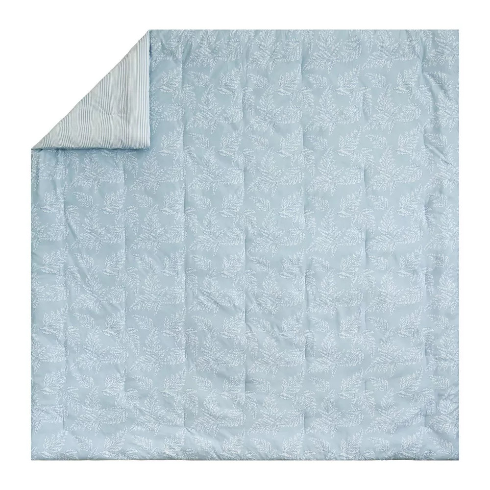 Modern Heirloom King Leaf Comforter Blue