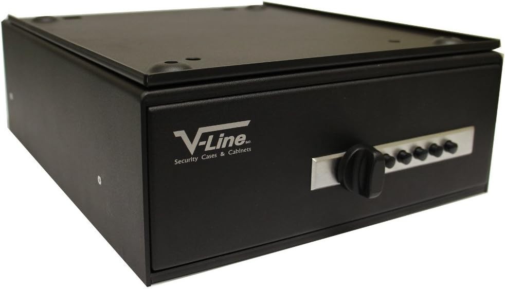 V-Line Slide-Away Security Safe, Semi-Flat Black