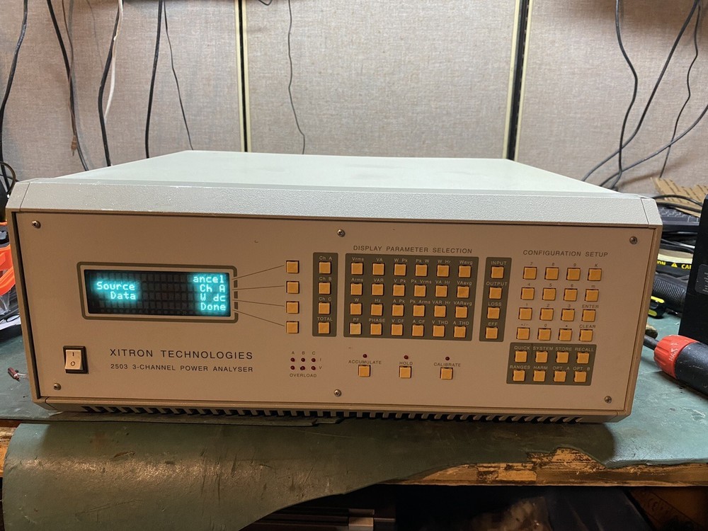 Xitron Technologies 2503 3 Channel Power Analyzer Read Description