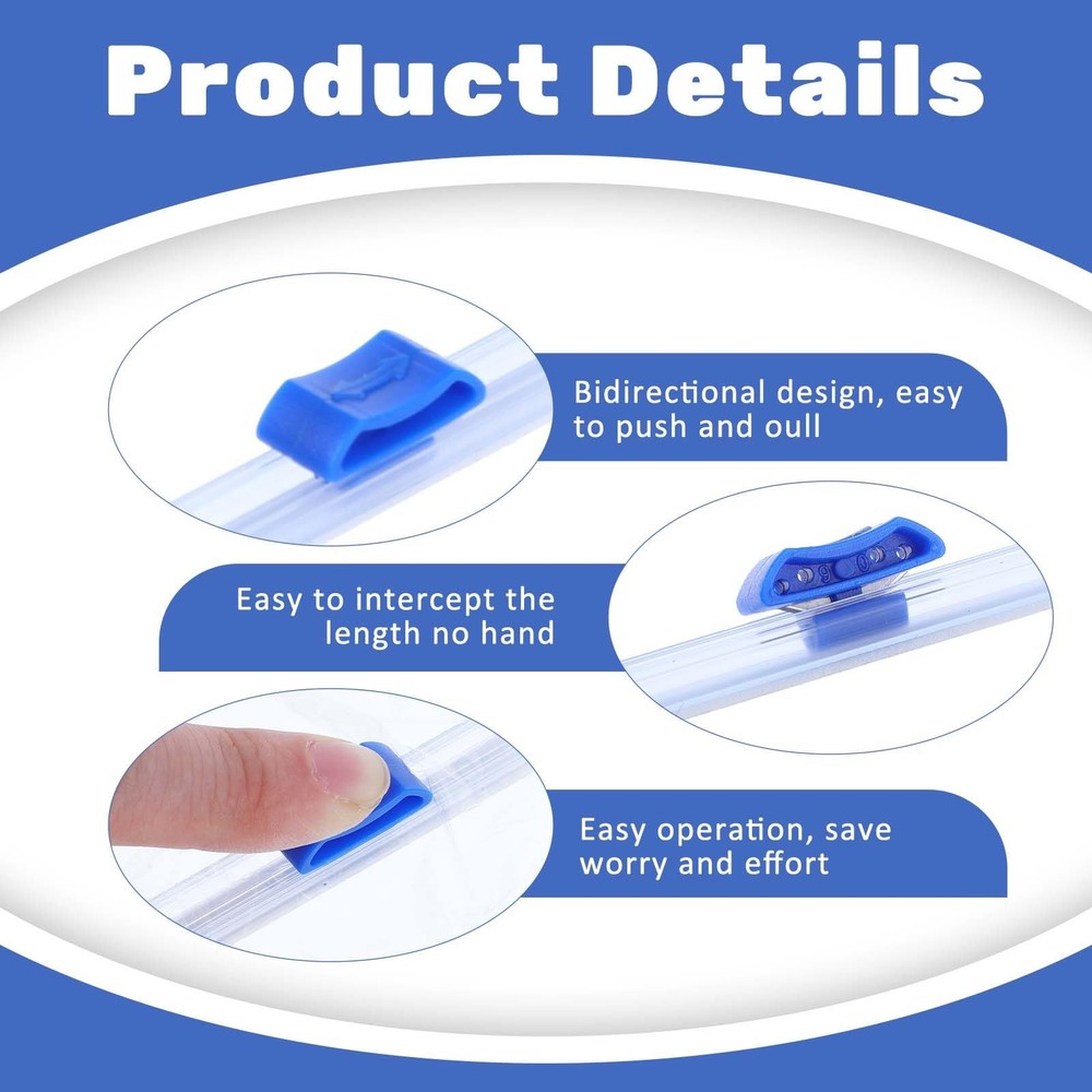 Qianyu Plastic Wrap Cutter Slide 4 Pcs Self-Adhesive Replacement...