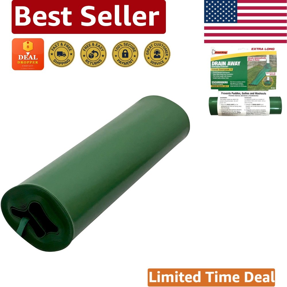 Automatic Unrolling 12-Ft Downspout Extender - Perfect for Home Drainage Needs