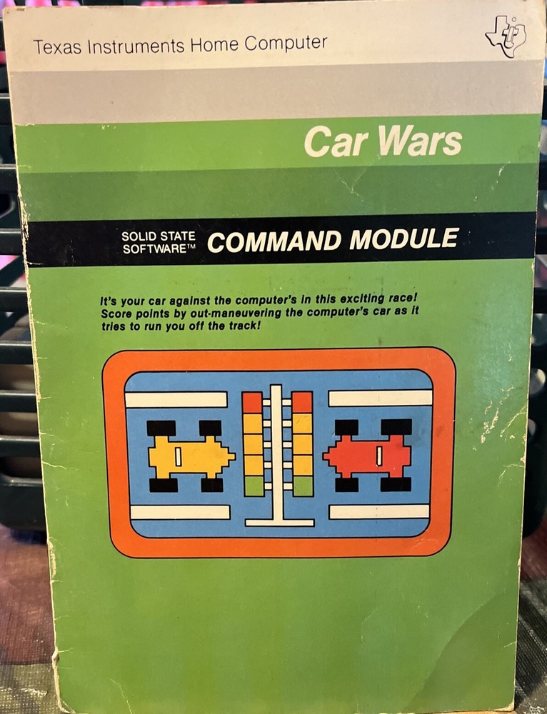 CAR WARS video game Texas Instruments TI 99/4a Computer - Game/manual