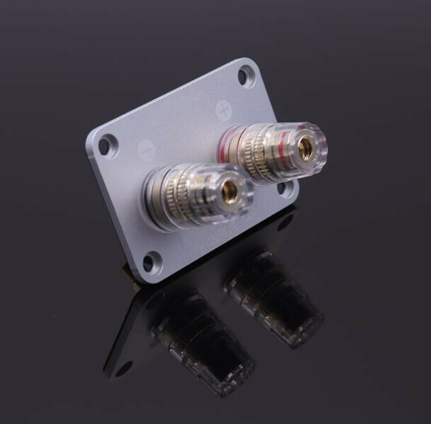 1pcs 65x45mm Square 2-Way Speaker Junction Box Copper Terminal Binding Post DIY