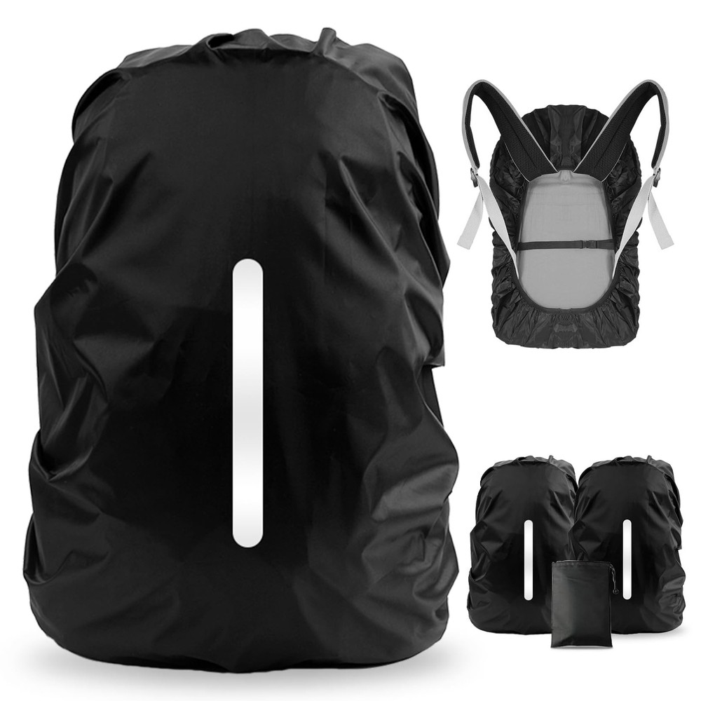 LAMA 2pcs Waterproof Rain Cover for Backpack, Reflective Rainproof Protector ...
